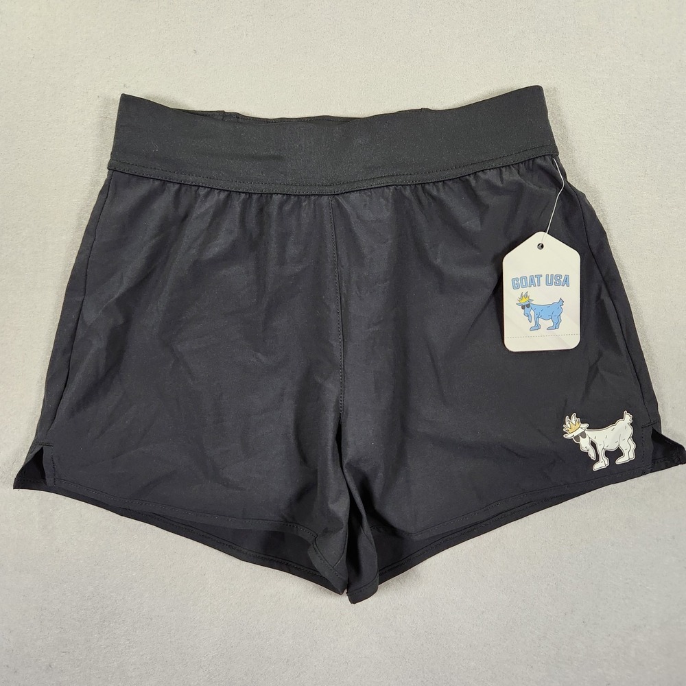 GOAT USA Athletic Shorts Girls Youth X Large Black Running Gym Lined Pocket NWT